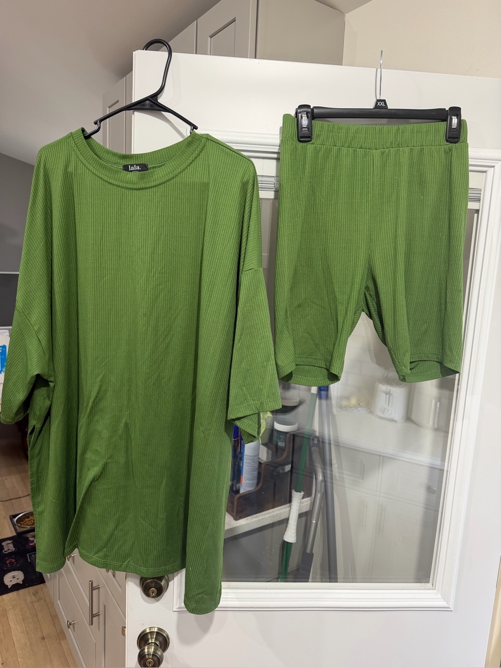 Dressed in Lala Green Ribbed set